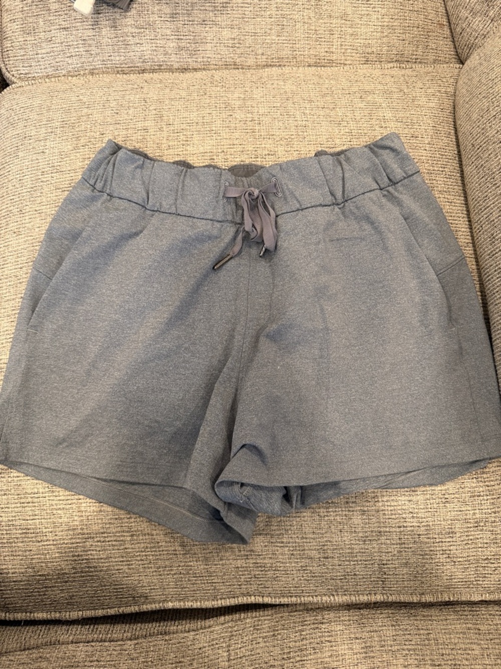 lululemon athletica Heathered Gray Athletic Drawstring Shorts